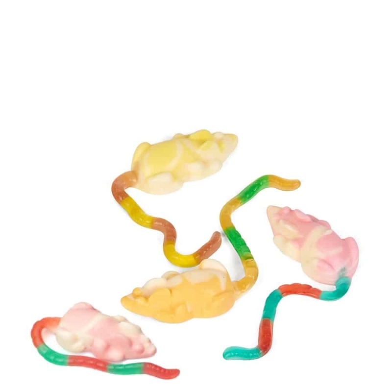 Gommuizen Leuke gekleurde fruitgum muizen.